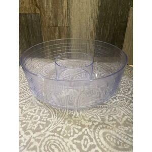 Longaberger Clear Plastic Server Chip & Dip Serving‎ Bowl Tray for basket 40804